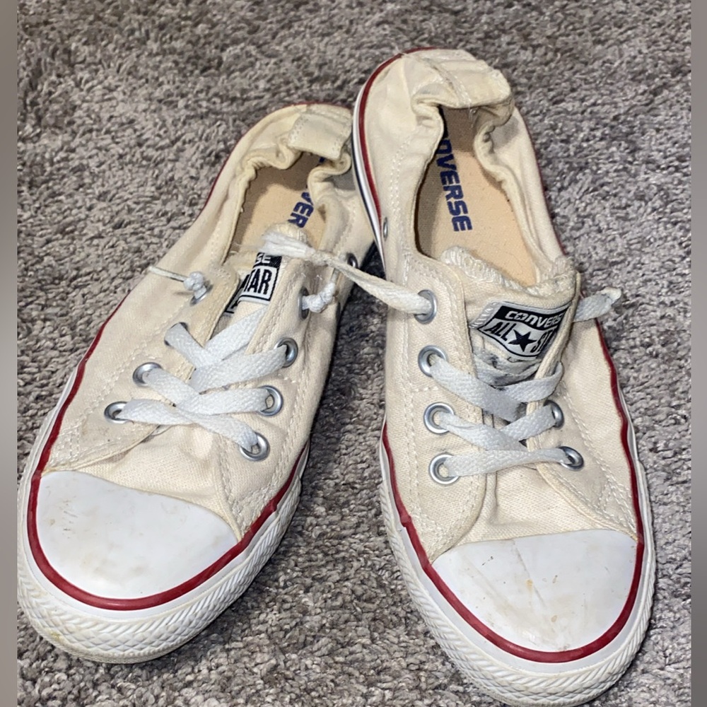 Off white converse all star sneakers